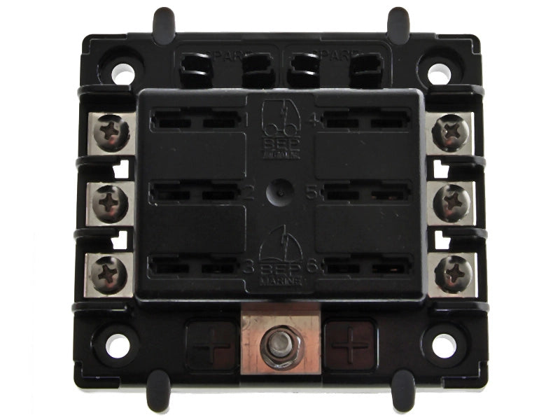 BEP ATC Six Way Fuse Holder and Screw Terminals with Cover and Link MC12