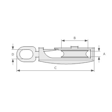 Cray Pot Pulley 50mm With Open Sided Latch
