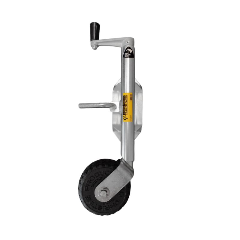 Jockey Wheel 150kg - 155x65 Rubber Wheel Bolt-on 6mm Plate