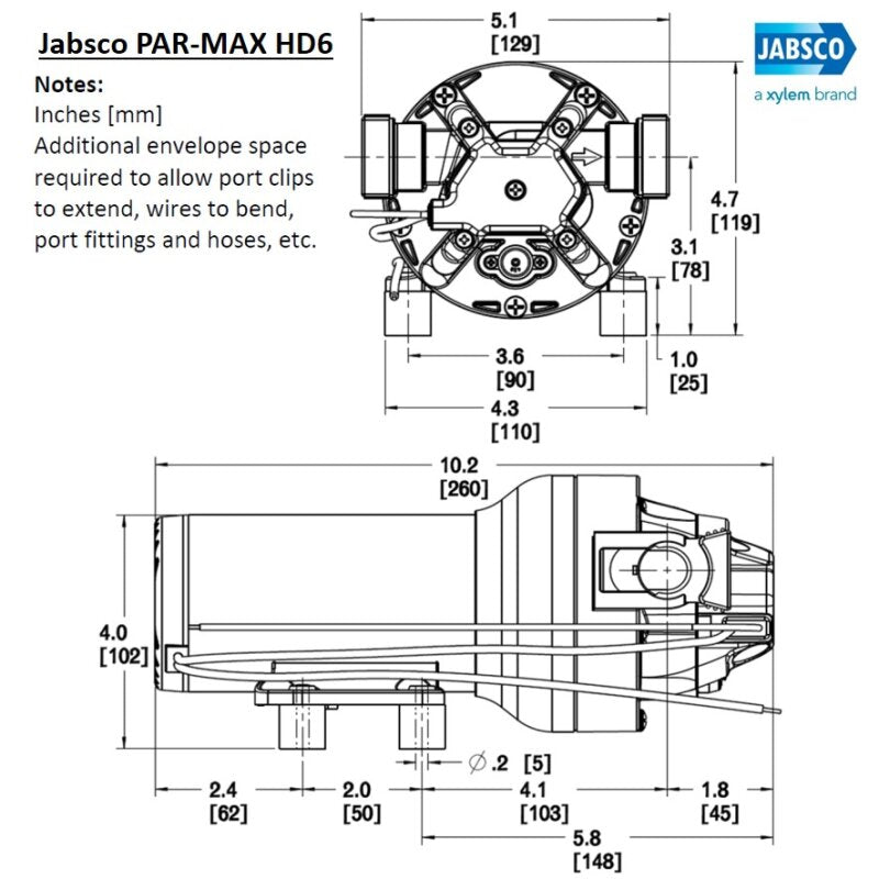 Jabsco P601J-219N-3A HotShot 6.0 Washdown Pump 12V