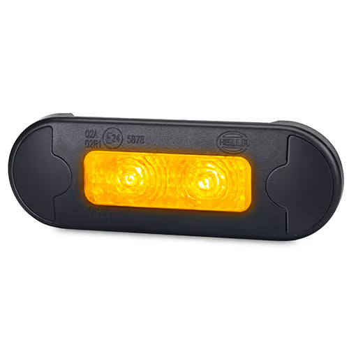 Hella DuraLED® Flush Mount Front End Outline with 0.5m Cable Amber