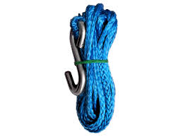 Winch Rope 6mm x 7m Blue with S Hook