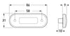 Hella DuraLED® Flush Mount Front End Outline with 2.5m Cable Amber