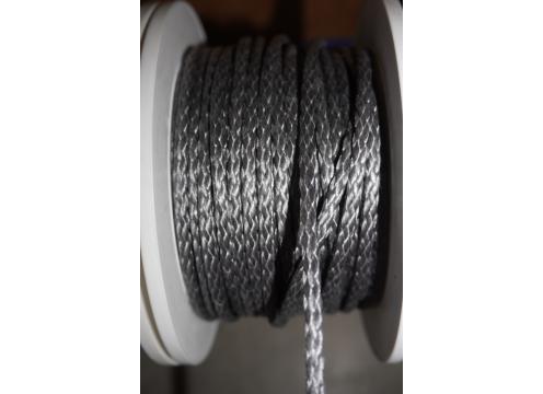 6mm Single Braid Winch Rope PU - Grey Price per Meter