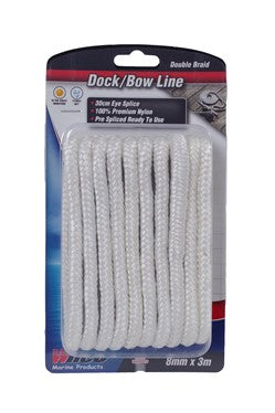 Dock/Bow Line Pre-Spliced - Double Braid