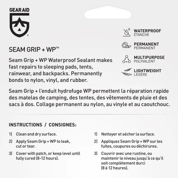 Gear Aid Seam Grip+WP Field Repair Kit 7gm