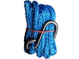 Winch Rope 6mm x 5m Blue with S Hook