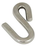 10mm (3/8") Flat Forged Stainless Steel S Hook - Closed End