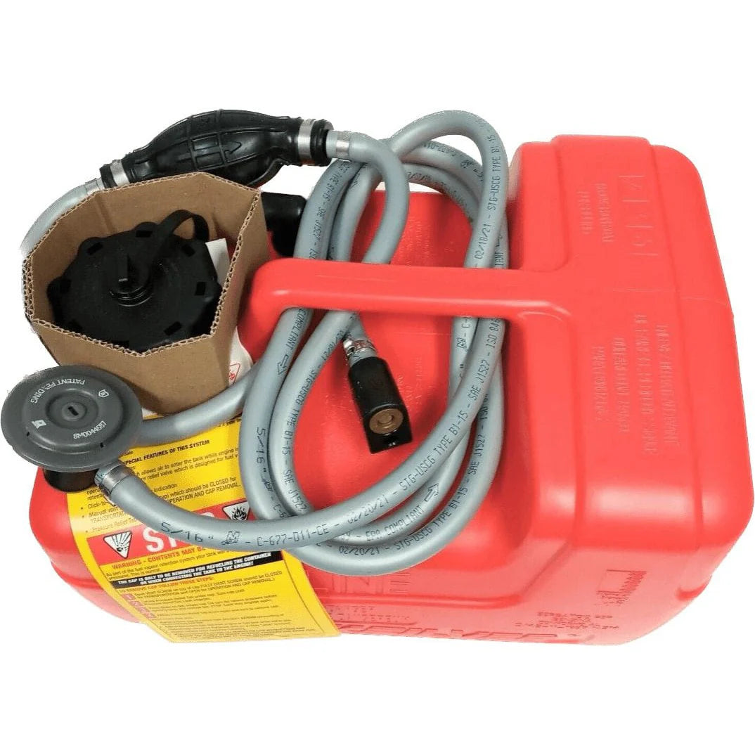 Mercury 3 Gallon 12L Portable Fuel Tank with 10' Hose & Fitting
