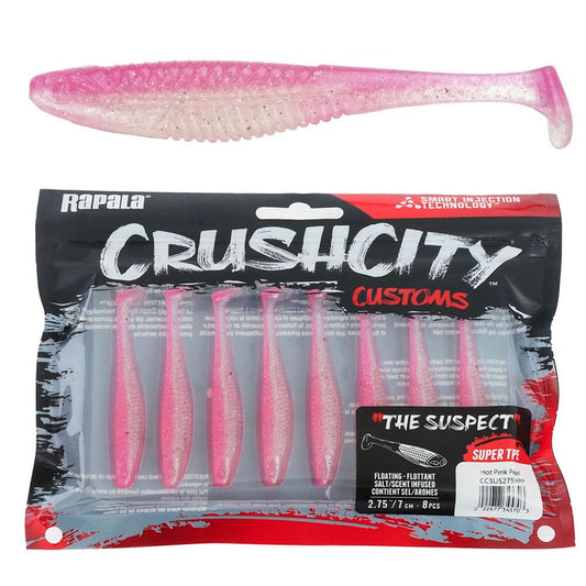 Rapala 2.75'' Crush City The Suspect Softbait - Hot Pink Pearl