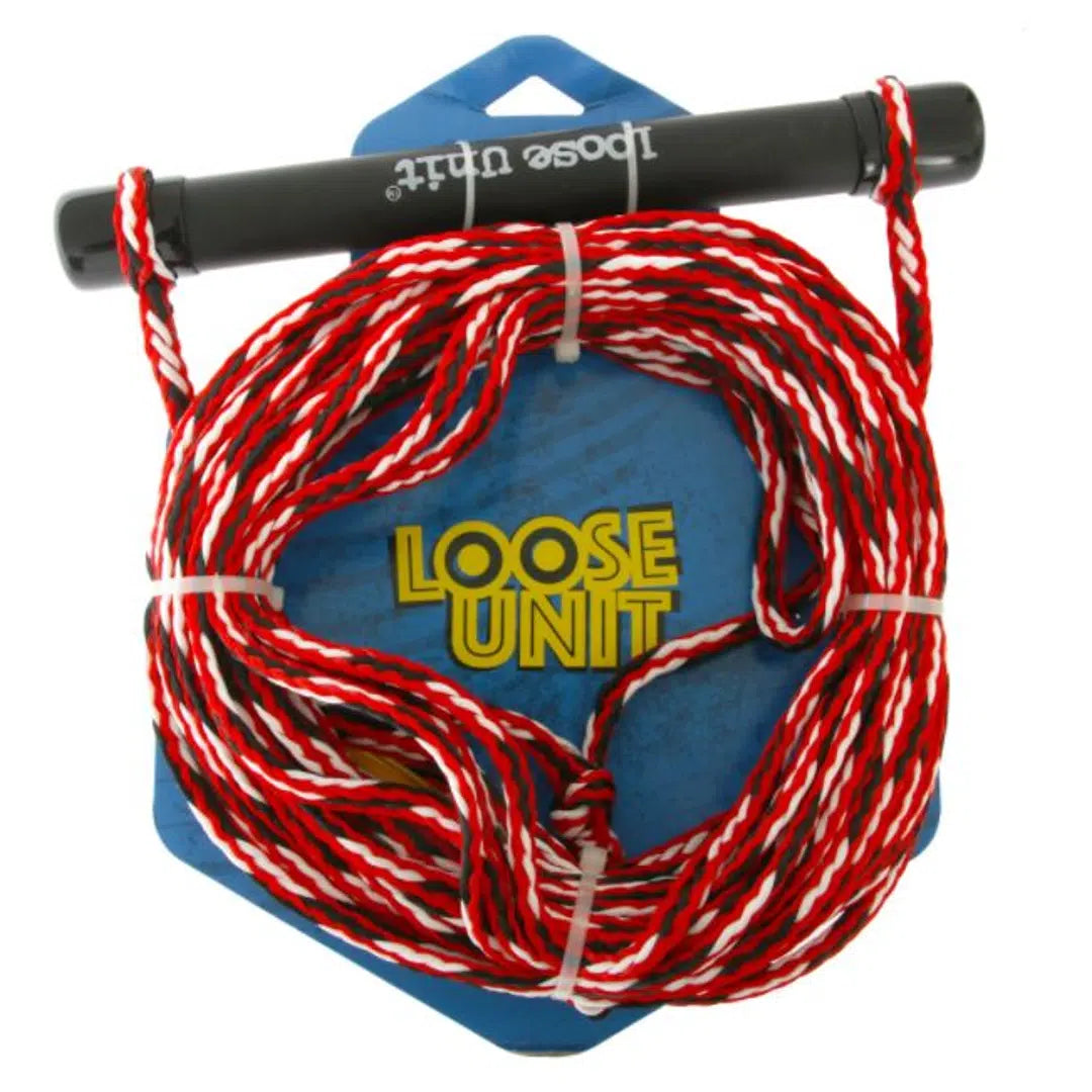 Loose Unit PS200 Ski Tow Rope 75Ft 1 Section Red & Blue