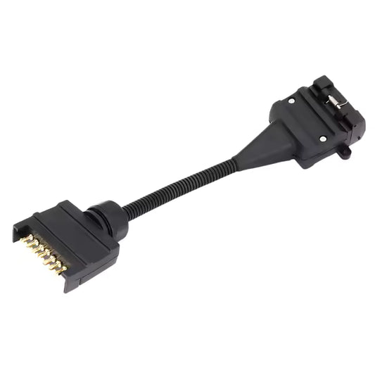 7 Pin Flat Male to 12 Pin Flat Female Trailer Adapter Caravan Connector